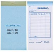 Hoá đơn bán lẻ 1 liên  khổ A5 mỏng